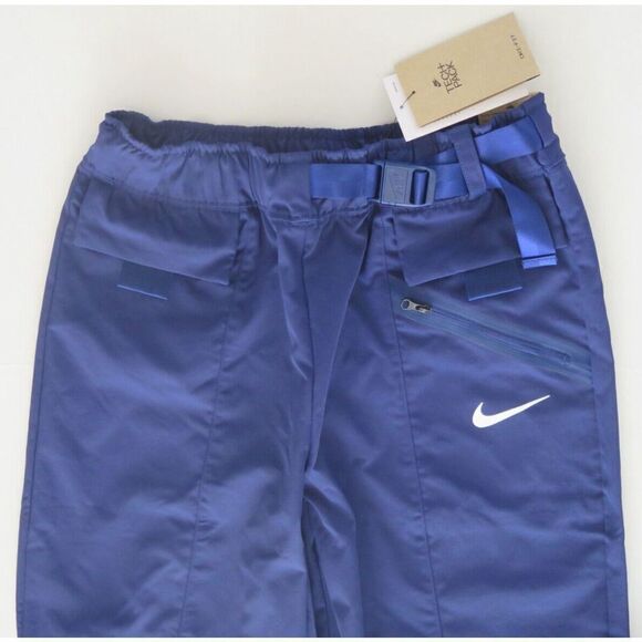Nike DH9897 492 Women's Sz S Blue Sportswear Tech Pack Curve Woven Pants $100 - Picture 3 of 9